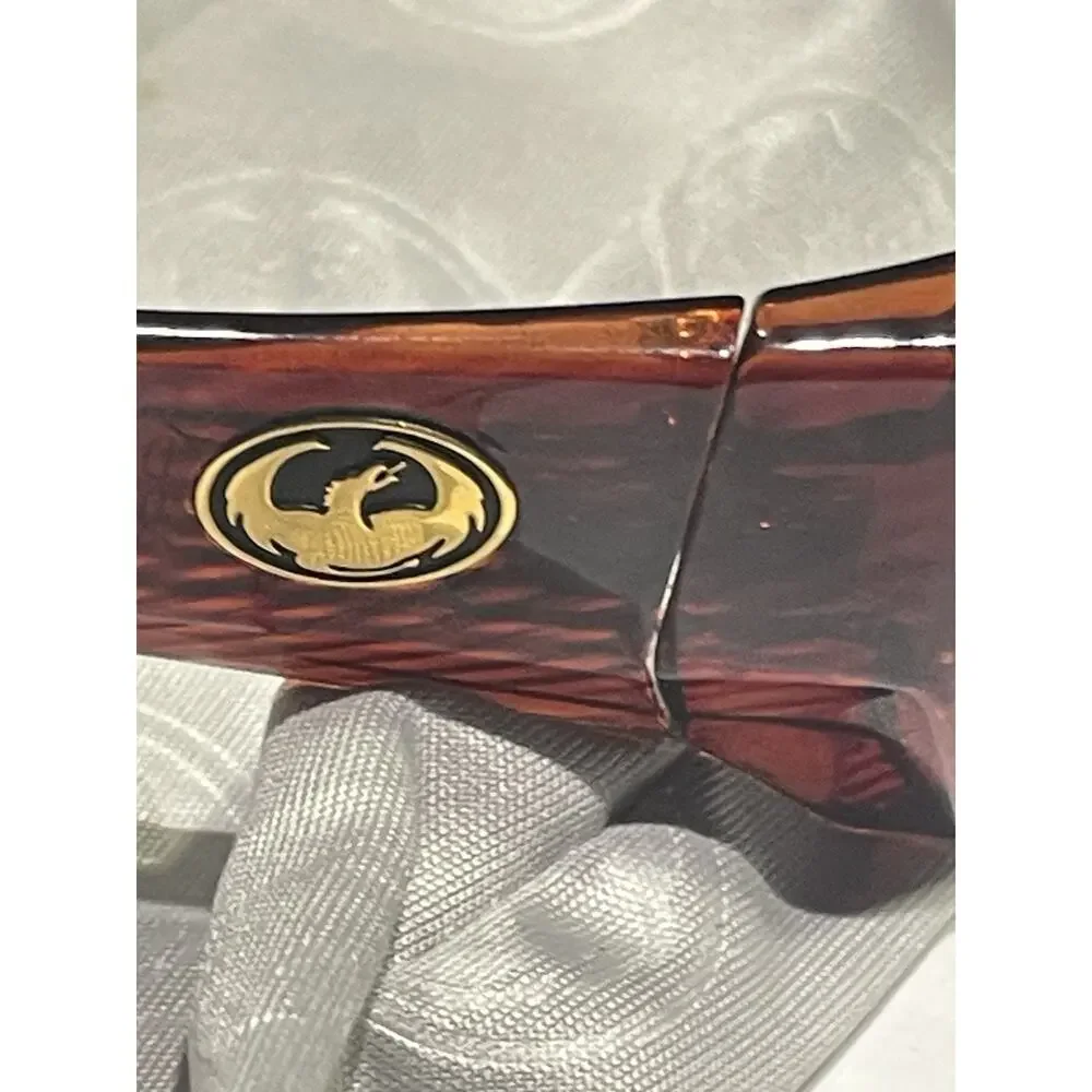 Vintage Dragon Riff‎ Sunglasses Brown Wood Grain Frame Wrap Around Sport Style